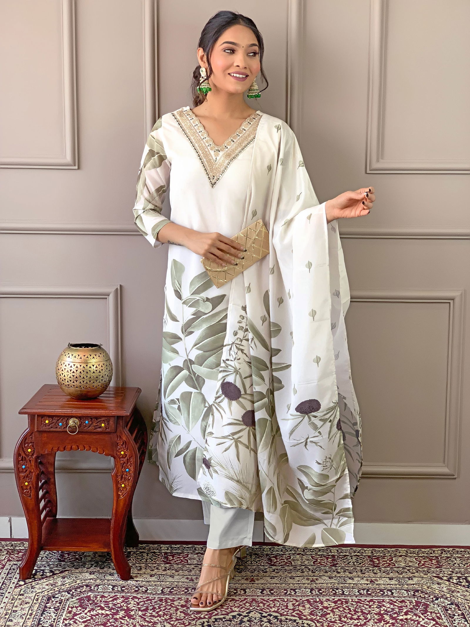KF 525 French Crepe Digital Printed Kurti With Bottom Dupatta Wholesale Price In Surat